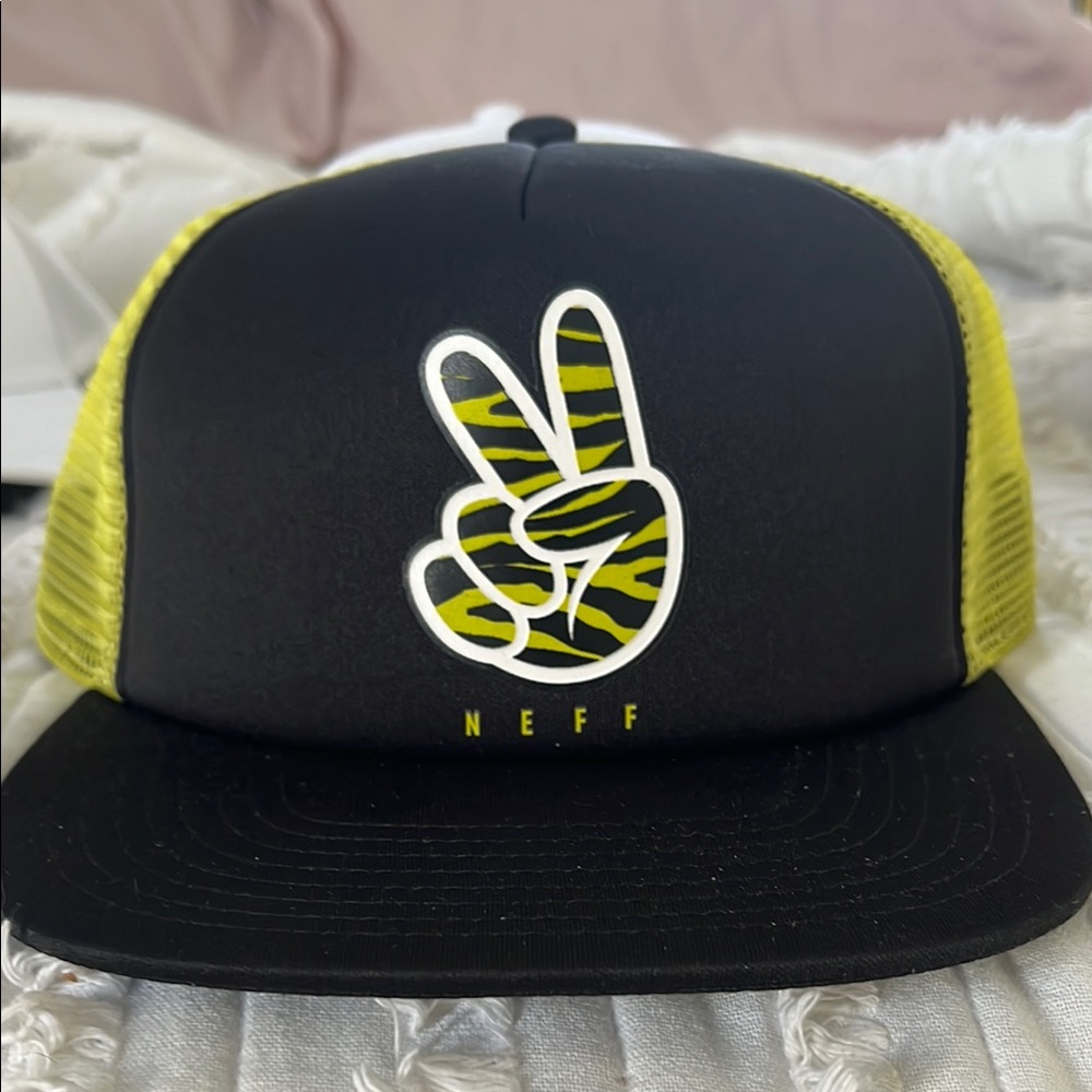 Neff Black and Yellow Trucker Hat